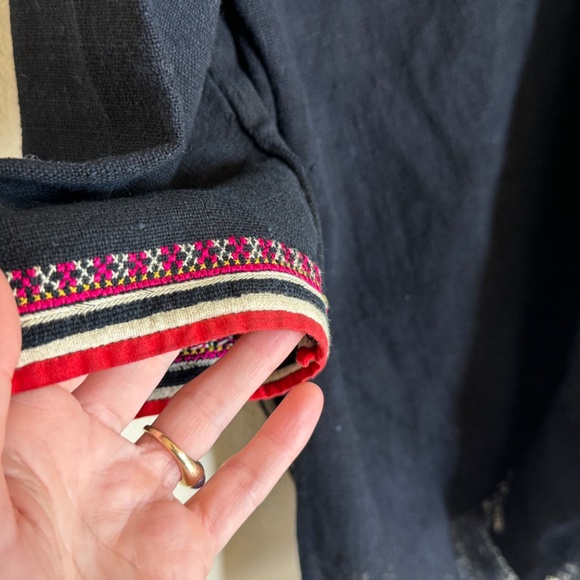 Antique Indigo Hand Sewn Tribal Jacket XS Excellent Condition Ethnic Asian - Picture 6 of 10